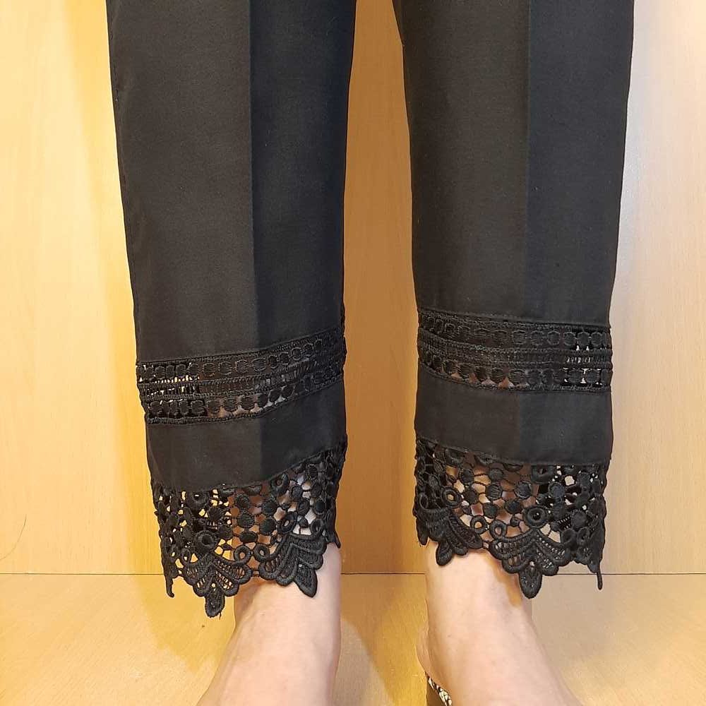 Block Print Soft Cotton Trouser – Black – ZT542 - Silk Avenue Pakistan